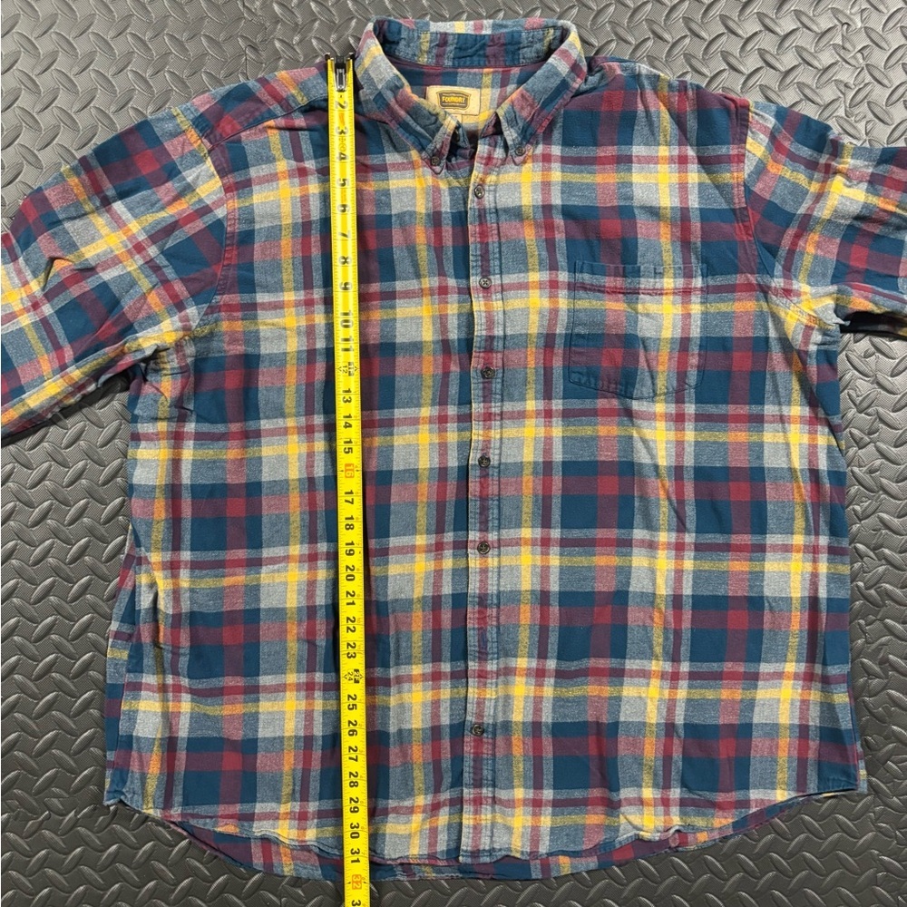 Foundry Supply Co Plaid Flannel Shirt Men’s 3XLT Tall Button Down Cotton - Picture 7 of 9